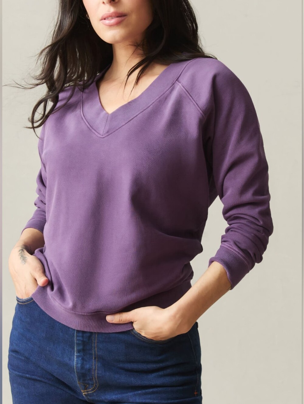 American Giant Women’s XS French Terry V-Neck Pullover NWOT